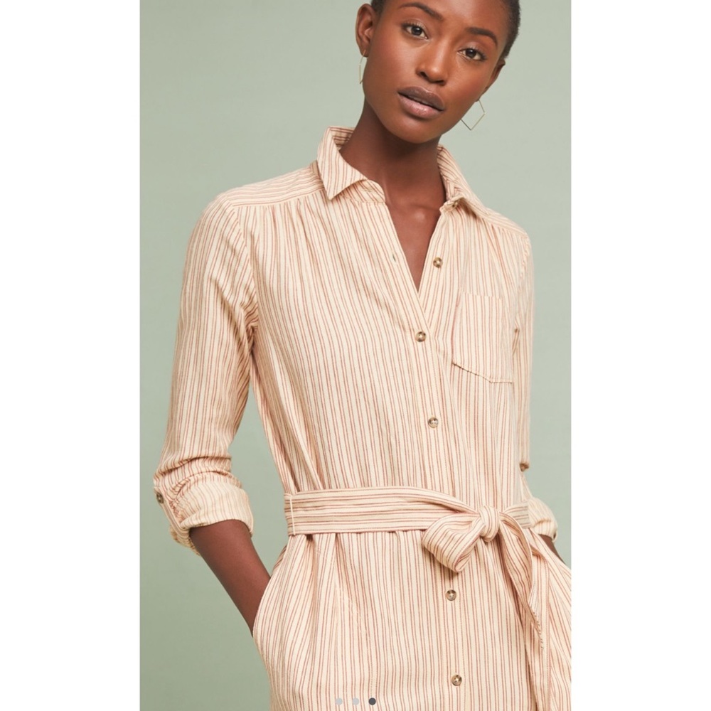 🔥SOLD🔥Anthropologie Striped Shirtdress. M
